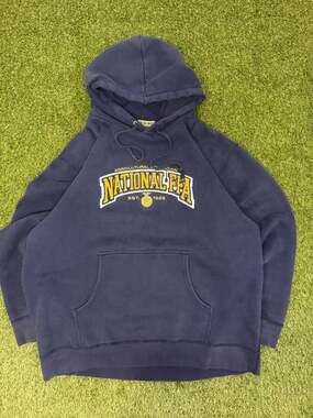 Vintage National FFA Agricultural Education Navy Blue Embroidered Hoodie Large